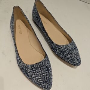 Nine west speakup navy white tweed size 10